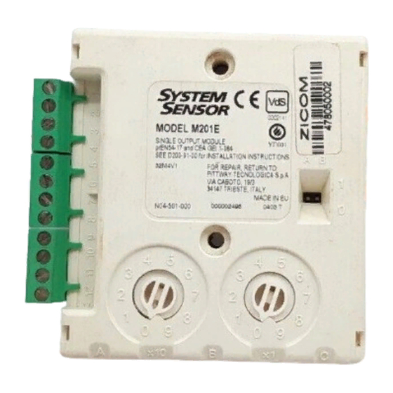 System Sensor M201E Installationsanleitung
