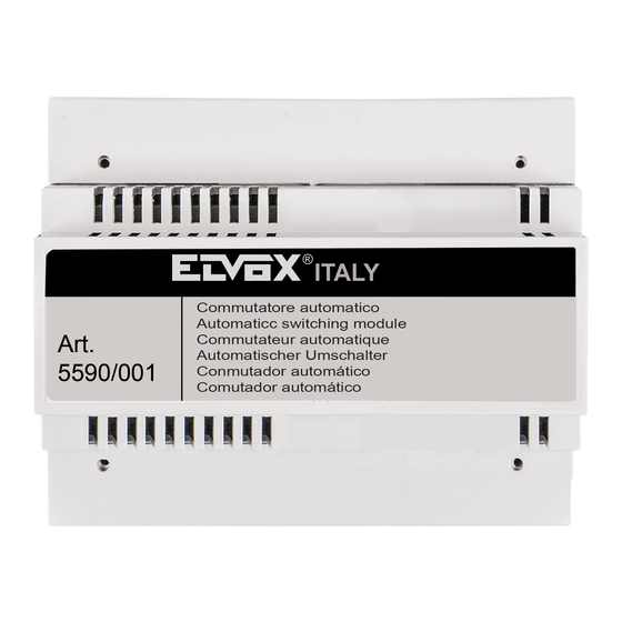 Vimar ELVOX 5590/001 Technisches Handbuch