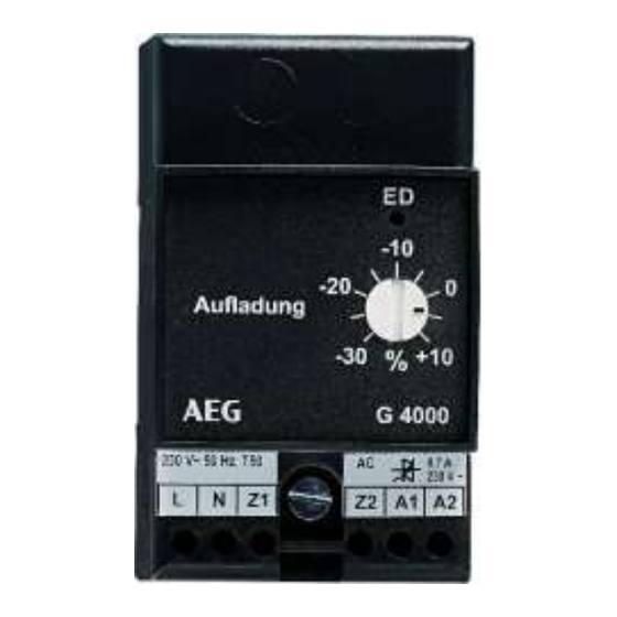 AEG ELFAMATIC G 4000 Bedienung Und Installation