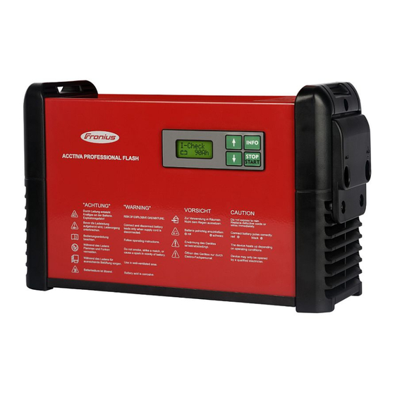 Fronius Acctiva Professional Flash Bedienungsanleitung