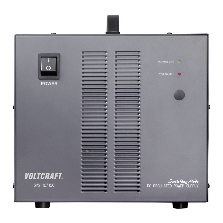 VOLTCRAFT SPS12/120 Handbücher