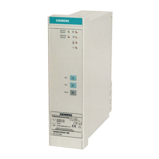 Siemens SIPROTEC 7SN600 Handbücher