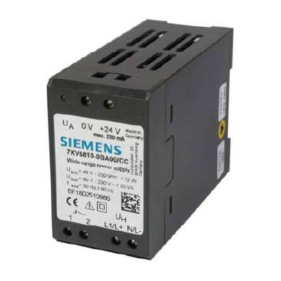 Siemens 7XV5810-0.A00 Handbuch