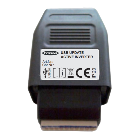 Fronius USB Update Active Inverter Bedienungsanleitung