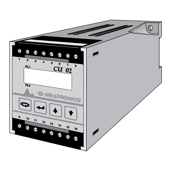 Milltronics CU-02 Betriebsanleitung