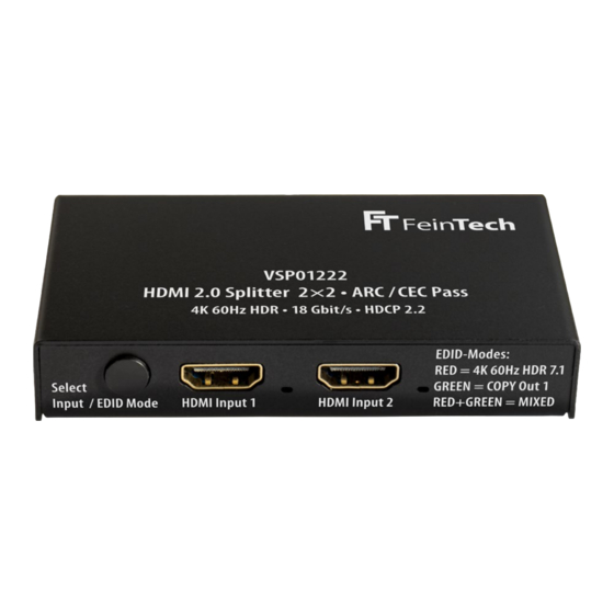 FeinTech VSP01222 Bedienungsanleitung