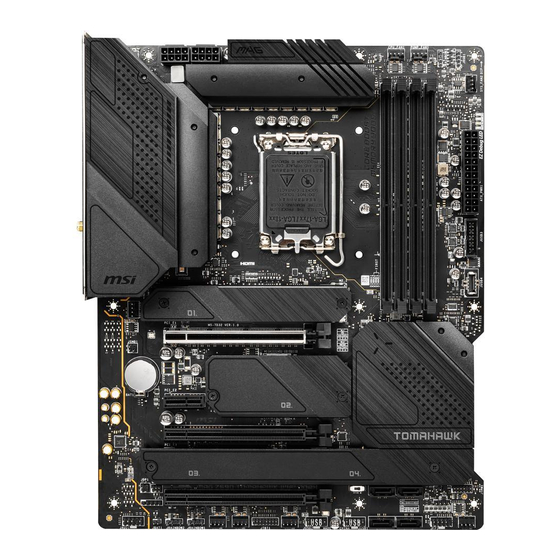 MSI MAG Z690 TOMAHAWK WIFI Benutzerhandbuch