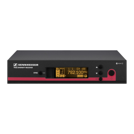 Sennheiser EM 100 G3 Wireless Receiver Handbücher