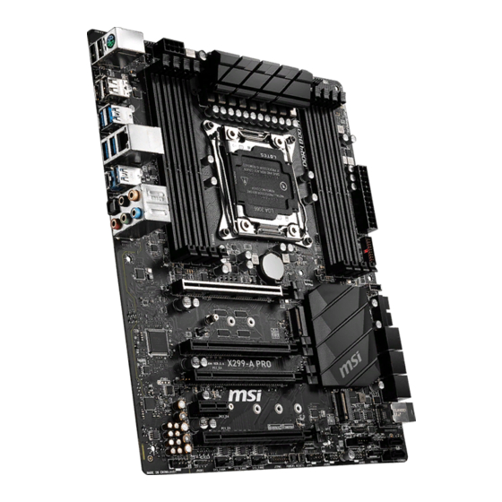 MSI X299-A PRO Kurzanleitung