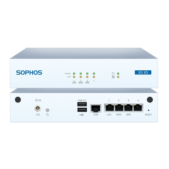 Sophos XG 85 Kurzanleitung