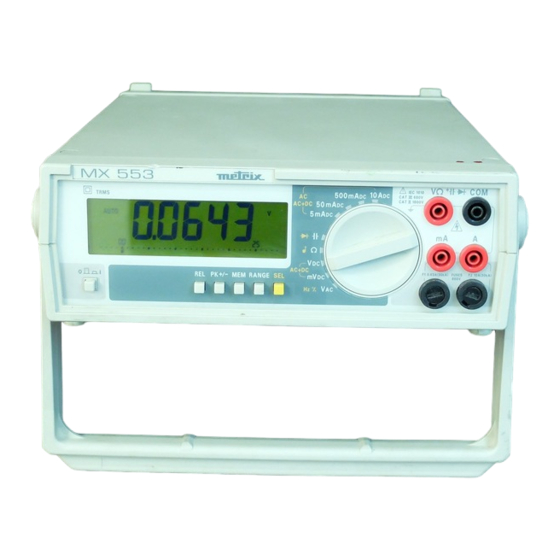 Metrix MX 553 Handbücher