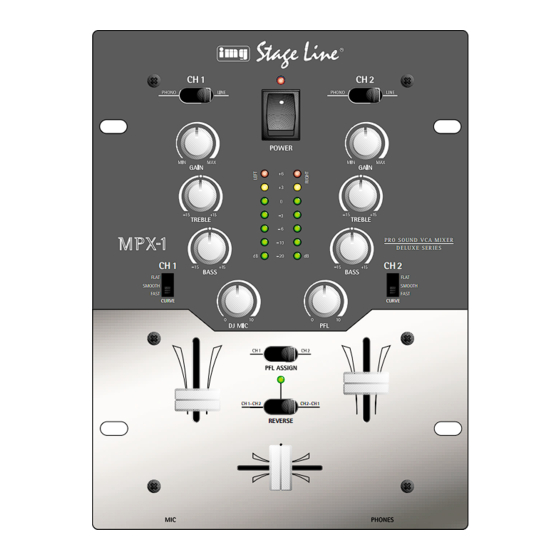 IMG STAGELINE MPX-1/VCA Bedienungsanleitung