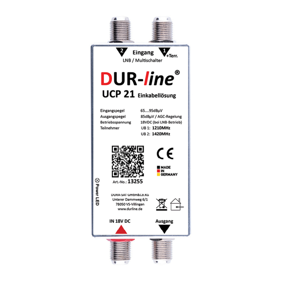 Dura-sat DUR-line UCP 21 Anleitung