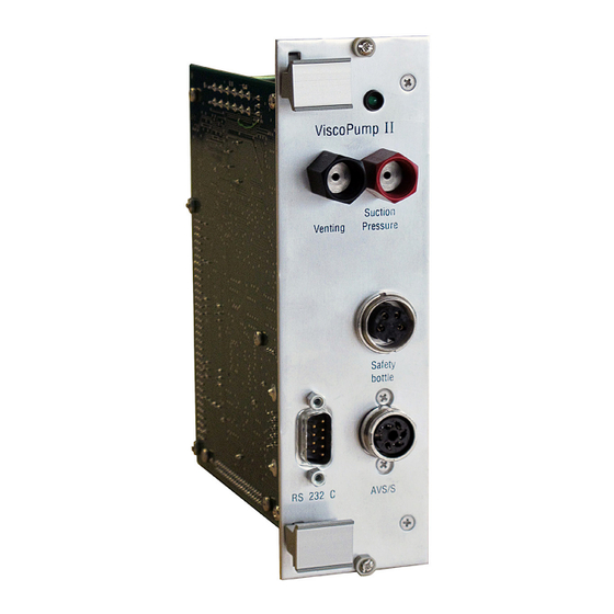 SI Analytics ViscoPump II Gebrauchsanleitung