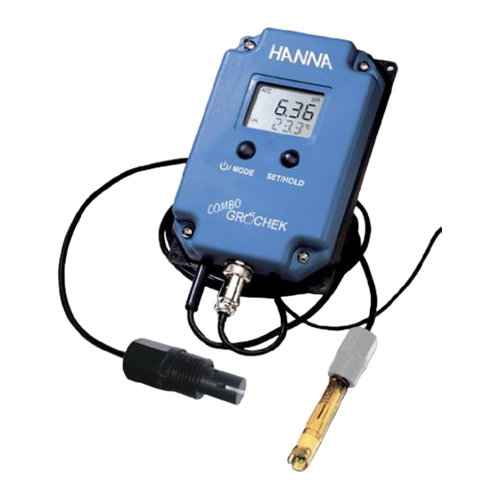 Hanna Instruments COMBO GROCHEK HI 991404 Bedienungsanleitung