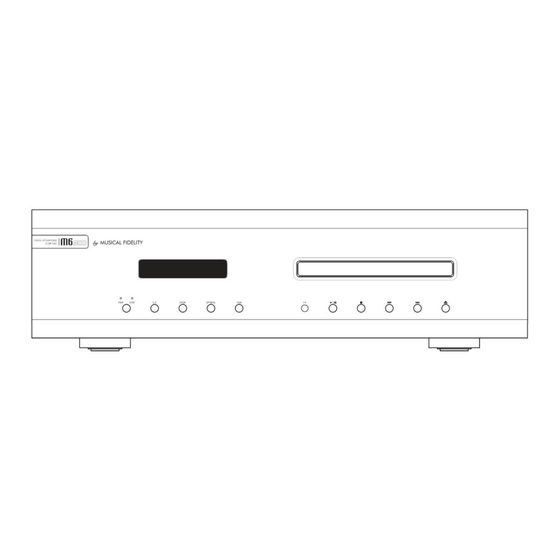 Musical Fidelity M6sCD Bedienungsanleitung