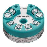 Siemens SITRANS TH100 Betriebsanleitung