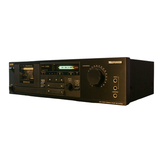 Telefunken HC 870 Einstellungen