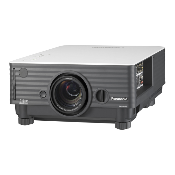 Panasonic PT-D3500E Bedienungsanleitung