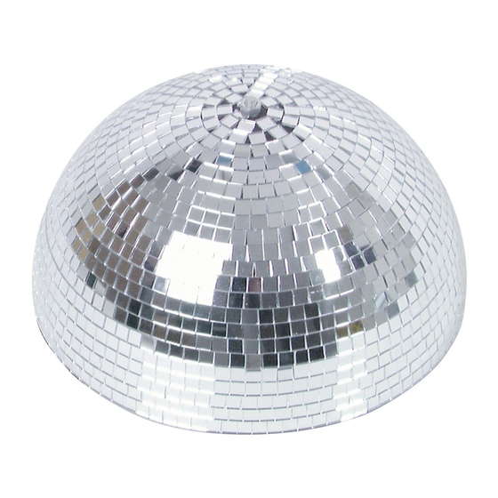 EuroLite Half-Mirrorball Bedienungsanleitung