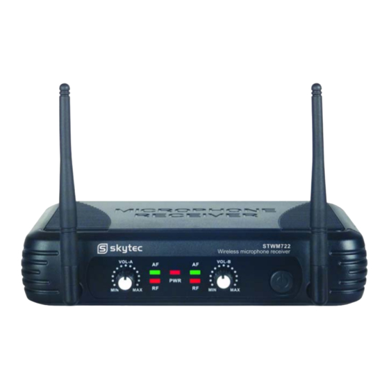 Skytec VHF WIRELESS MICROPHONESYSTEM Gebrauchsanleitung