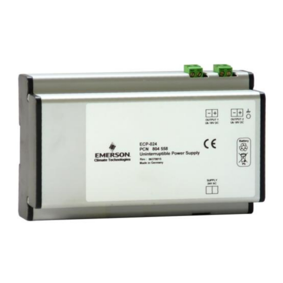 Emerson ECP-024 Betriebsanleitung