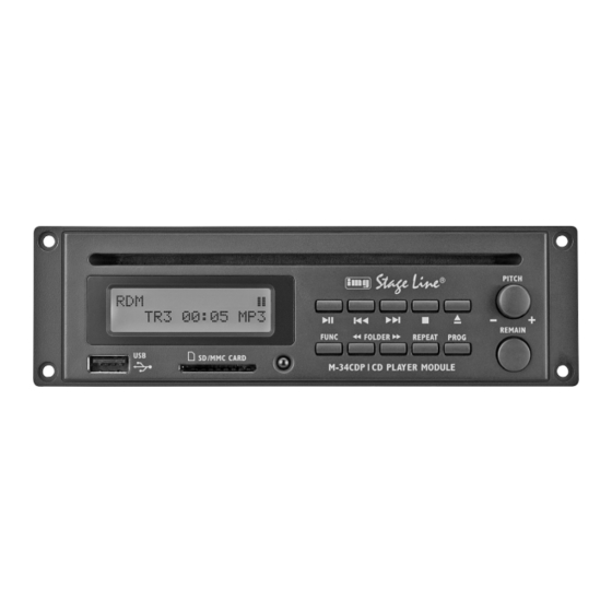 IMG STAGELINE M-34CDP Handbücher
