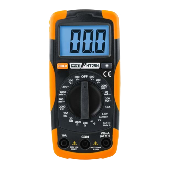 HT Instruments HT25N Bedienungsanleitung