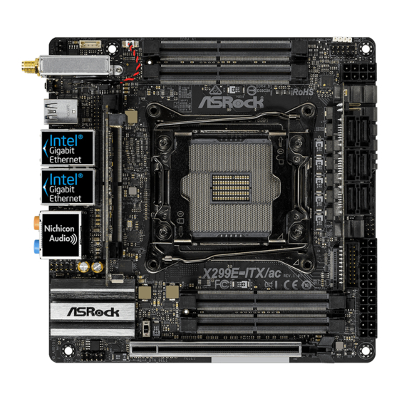 ASROCK X299E-ITX/ac Schnellinstallationsanleitung