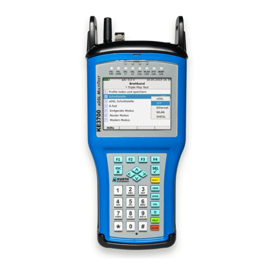 KURTH ELECTRONIC KE3700 Kurzbedienungsanleitung