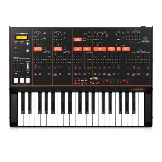 Behringer ODYSSEY Kurzanleitung
