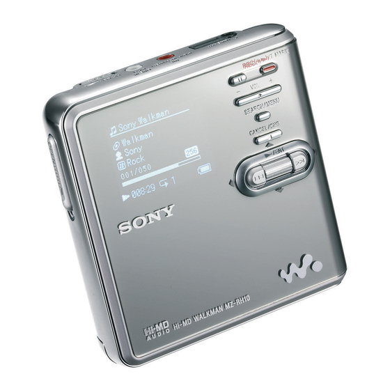 Sony MZ-RH10 Handbücher