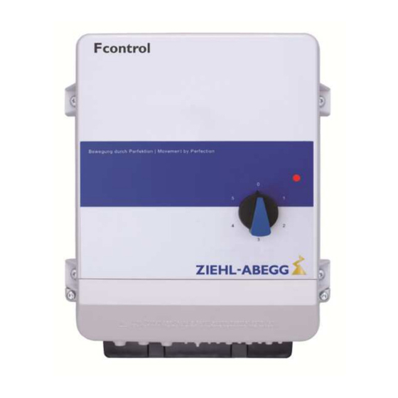 ZIEHL-ABEGG Fcontrol Basic F-DM2.5M Betriebsanleitung