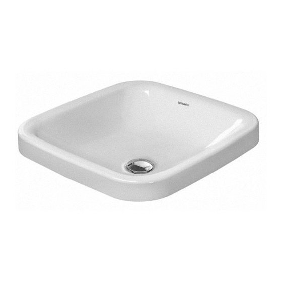 Duravit Durastyle 0372430000 Schablone Und Montageanleitung