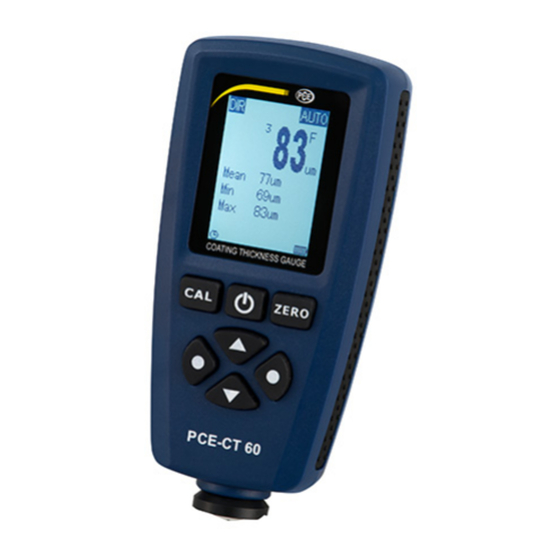 PCE Instruments CT 60 Bedienungsanleitung