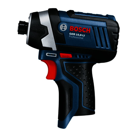 Bosch Professional GDR 10,8-LI Originalbetriebsanleitung