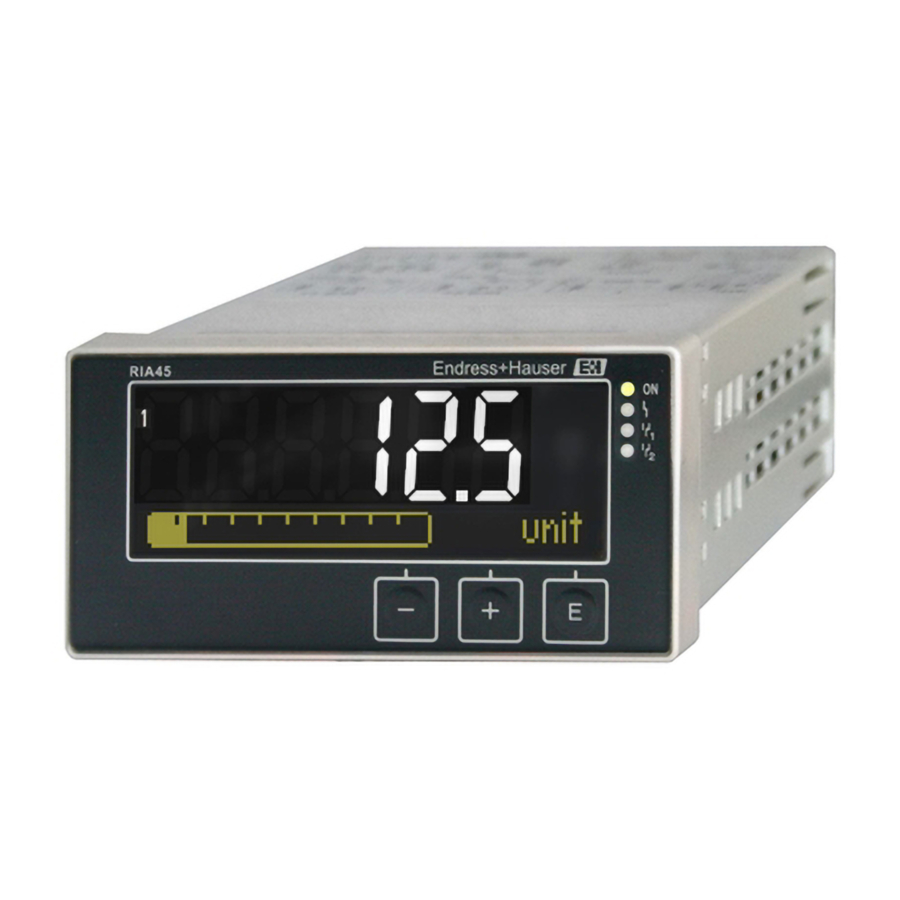 Endress+Hauser RIA45 Betriebsanleitung