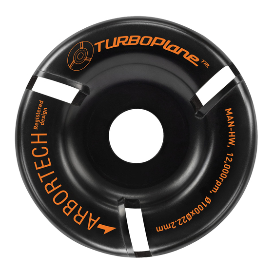 Arbortech TURBO Plane Montageanleitung