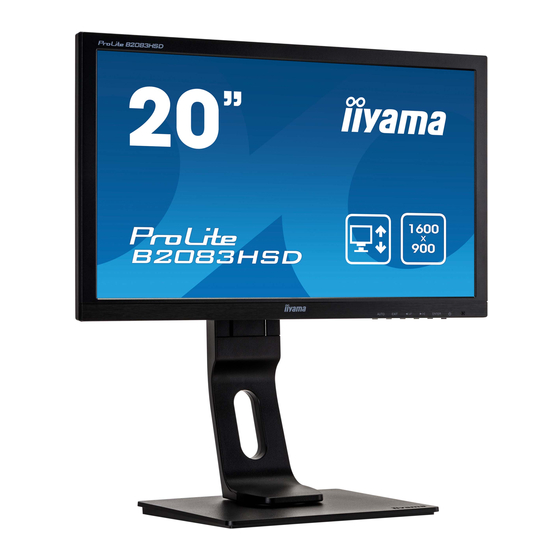 iiyama Prolite B2083HSD Bedienungsanleitung
