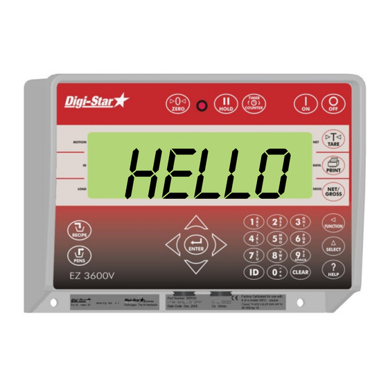 Digi-Star EZ 3600 Bedienungsanleitung