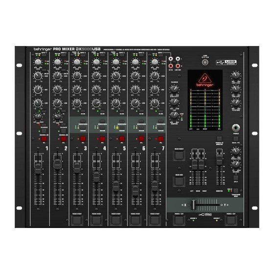 Behringer DX2000USB Schnellstartanleitung