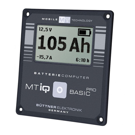 Buttner Elektronik MT iQ Basic Pro Bedienungsanleitung