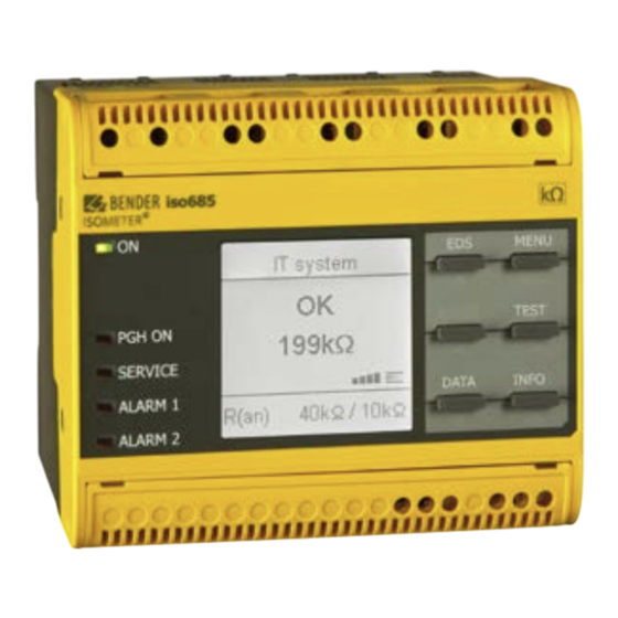 Bender ISOMETER iso685 Serie Kurzanleitung