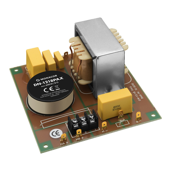 Monacor DN-1218PAX Anleitung