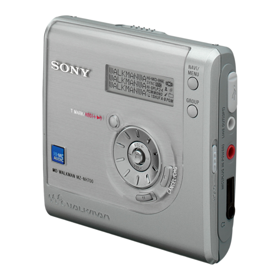Sony MX-NH700 Handbücher