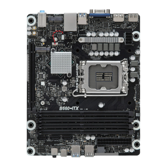 ASROCK B660-ITX Bedienungsanleitung