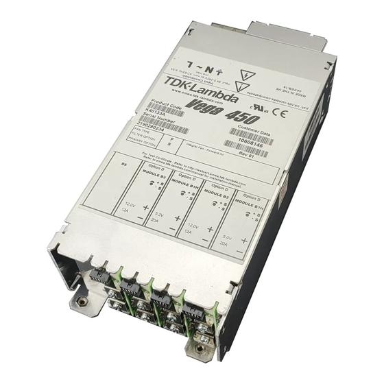 TDK-Lambda Vega 450 Handbuch