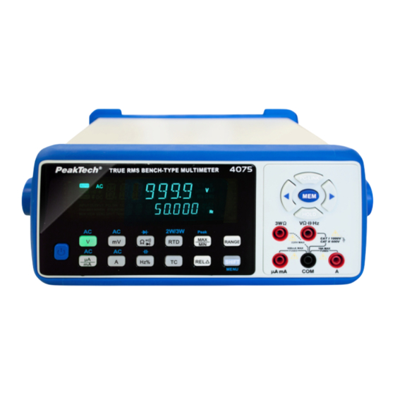 PeakTech 4075 Bedienungsanleitung