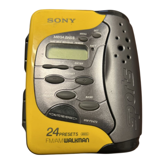 Sony sports walkman WM-FS473 Bedienungsanleitung