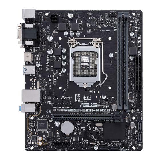 Asus PRIME H310M-R R2.0 Schnellstarthilfe